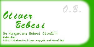 oliver bebesi business card